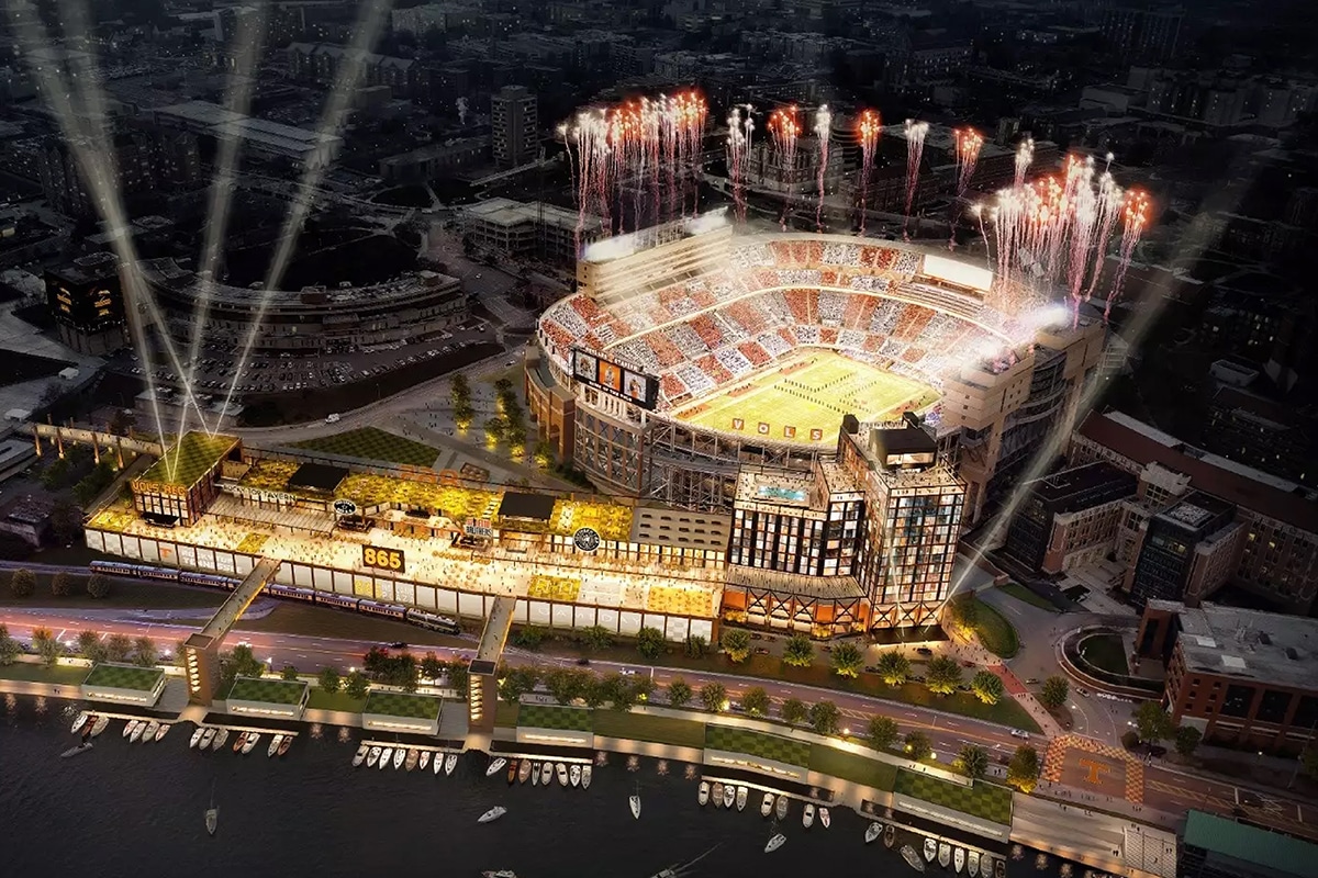 rendering of the Neyland Stadium entertainment district plans