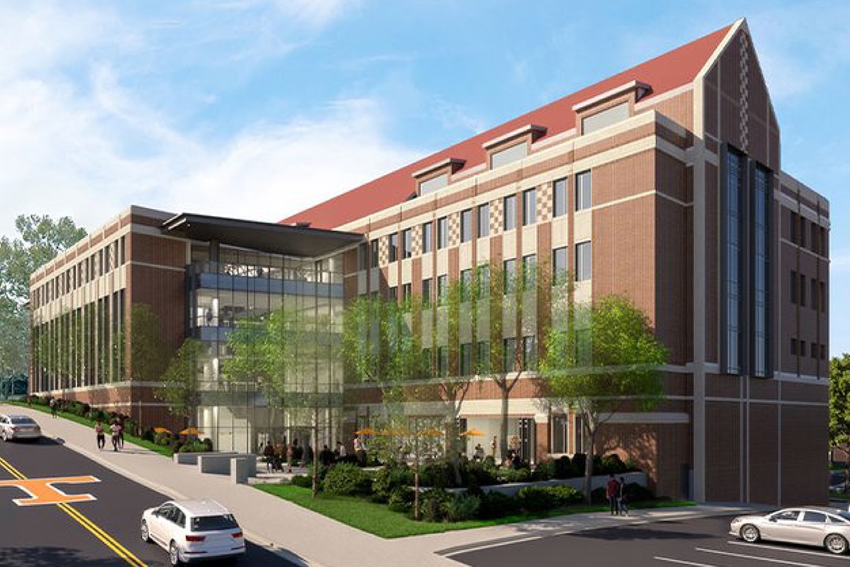 rendering of the College of Nursing building