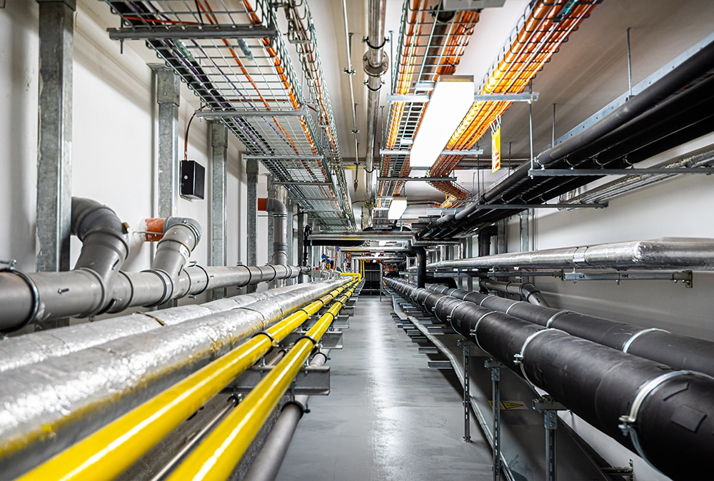 Image of utilities infrastructure to represent how Facilities Services is providing a diverse range of services to the Knoxville and agricultural campuses for the university